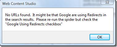 Web Content Studio Spider Problems